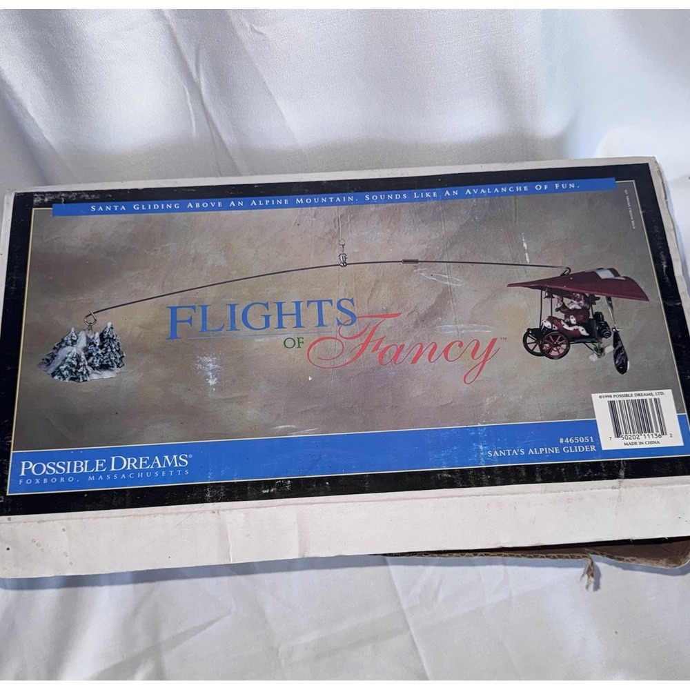 Flights Of Fancy Santa's Alpine Glider Possible Dreams 465051 VTG Christmas